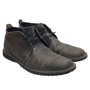 Crevo Longport Chukka Boots‎ Mens 10 Charcoal Leather Lace Up